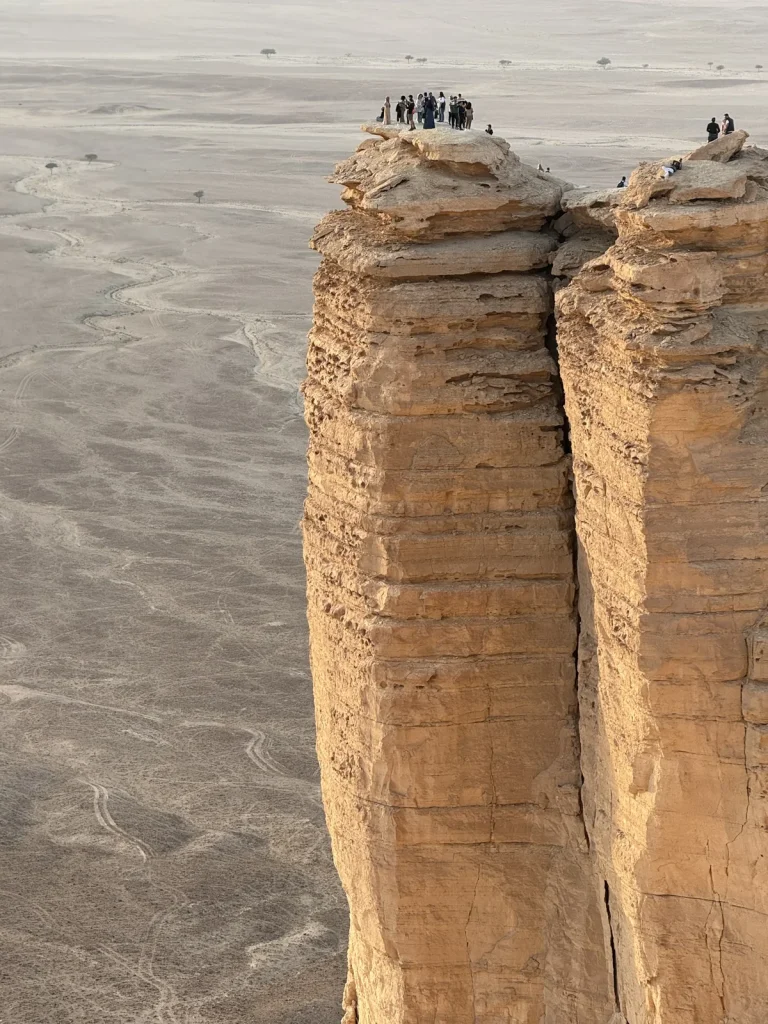 Layered rock formations at Edge of the World