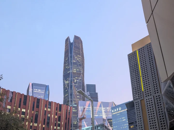 King Abdullah Financial District towers and landscaped walkways